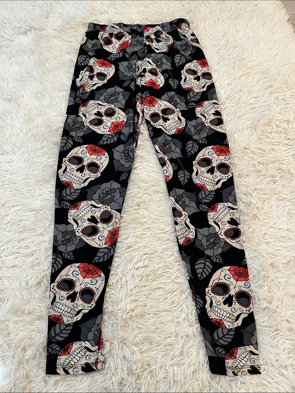 Skull Print Leggings Plus Size